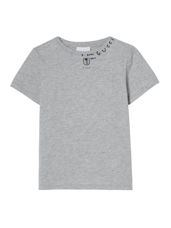 25FW [키즈] 구찌 티셔츠 547559 XJHFC 1183 LIGHT GREY MELANGE MIX