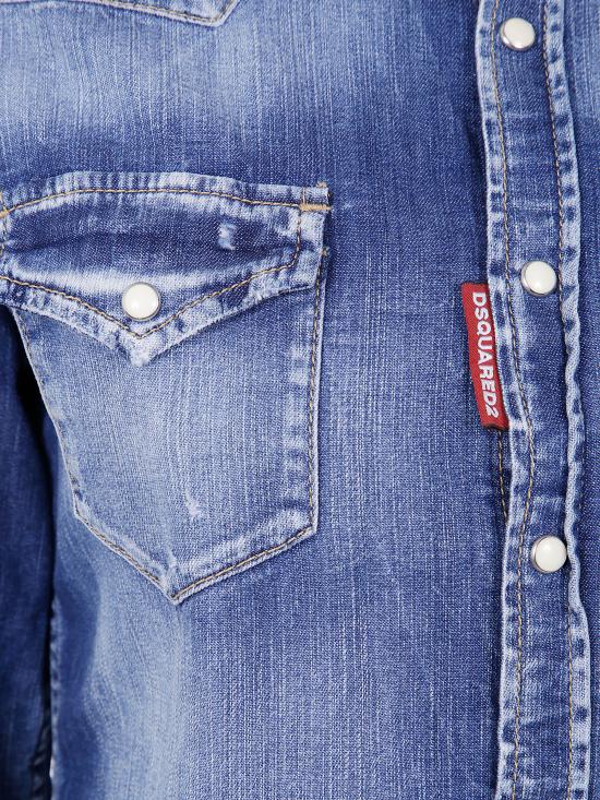 25FW 디스퀘어드2 셔츠 S75DL0919 S30341 470 NAVY BLUE - DSQUARED2