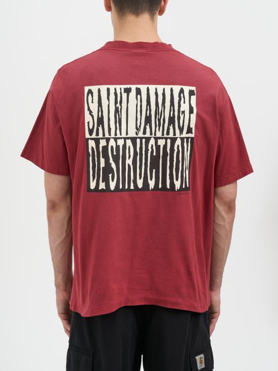 26SS 세인트 미카엘 반팔 티셔츠 LSMHR80000030 Bordeaux - SAINT MXXXXXX