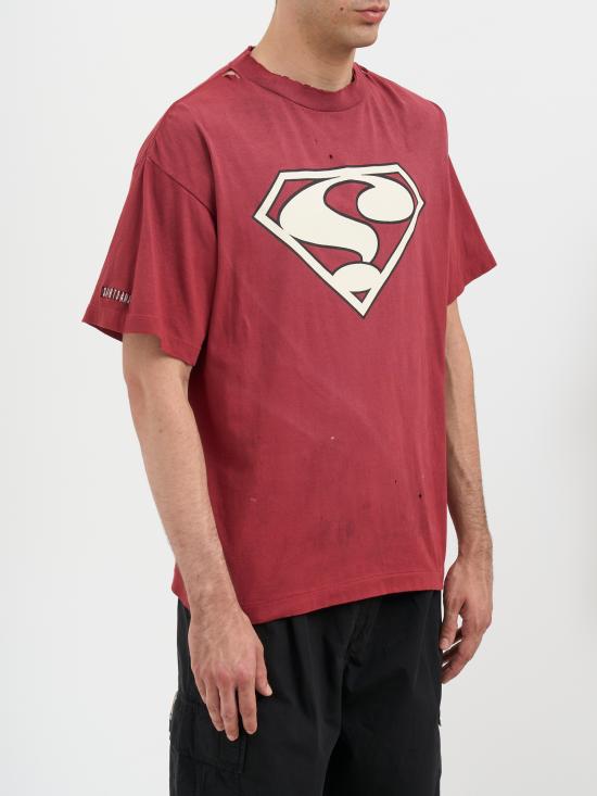 26SS 세인트 미카엘 반팔 티셔츠 LSMHR80000030 Bordeaux - SAINT MXXXXXX