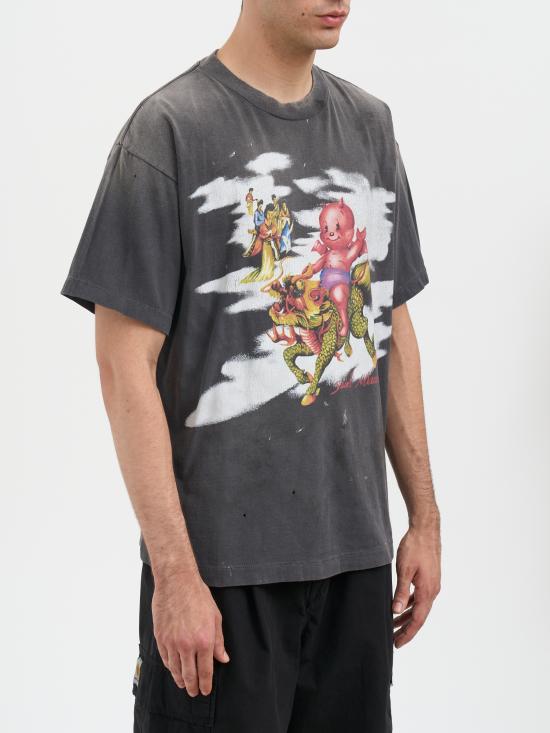 26SS 세인트 미카엘 반팔 티셔츠 LSMHR80000017 Black - SAINT MXXXXXX