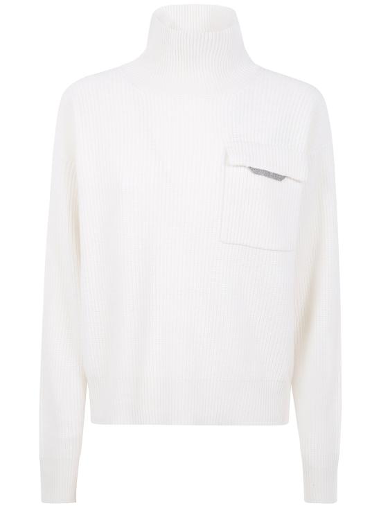 25FW 브루넬로 쿠치넬리 터틀넥 M12721704 C2723 PANAMA WHITE