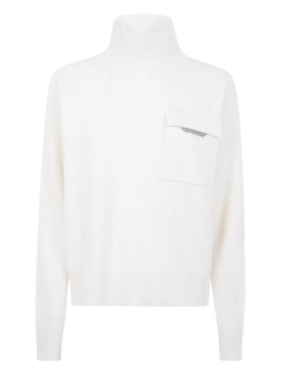 25FW 브루넬로 쿠치넬리 터틀넥 M12721704 C2723 PANAMA WHITE - BRUNELLO CUCINELLI