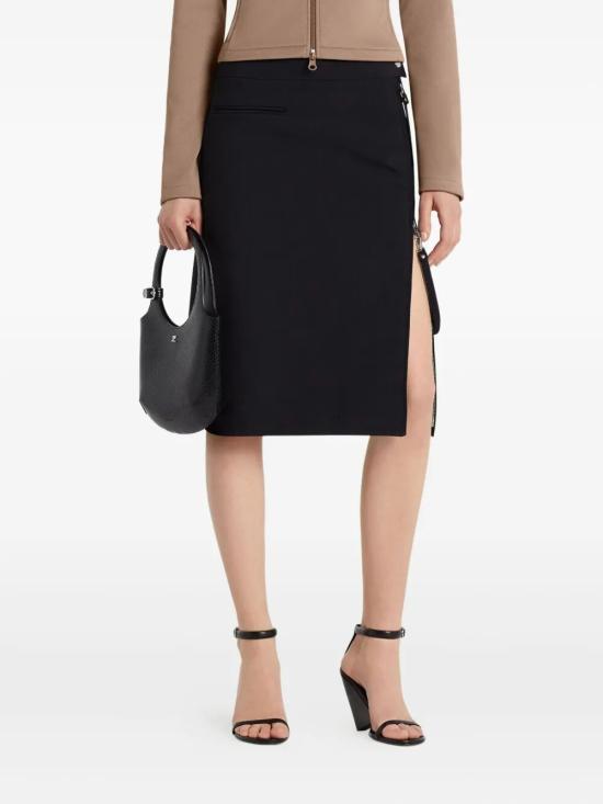 25FW 쿠레쥬 미디 스커트 325CJU278WO0143 9999 BLACK