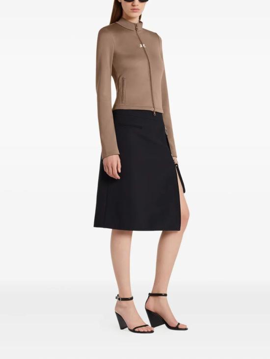 25FW 쿠레쥬 미디 스커트 325CJU278WO0143 9999 BLACK - COURREGES