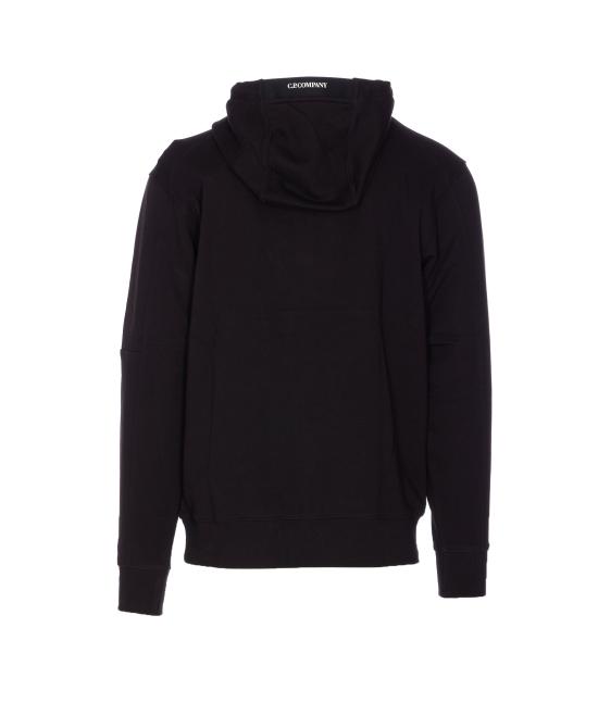 25FW 씨피 컴퍼니 다이애그널 레이즈드 플리스 렌즈 레귤러 핏 후드 티셔츠 RCCMSS714A 005086W999 Black - C.P. COMPANY