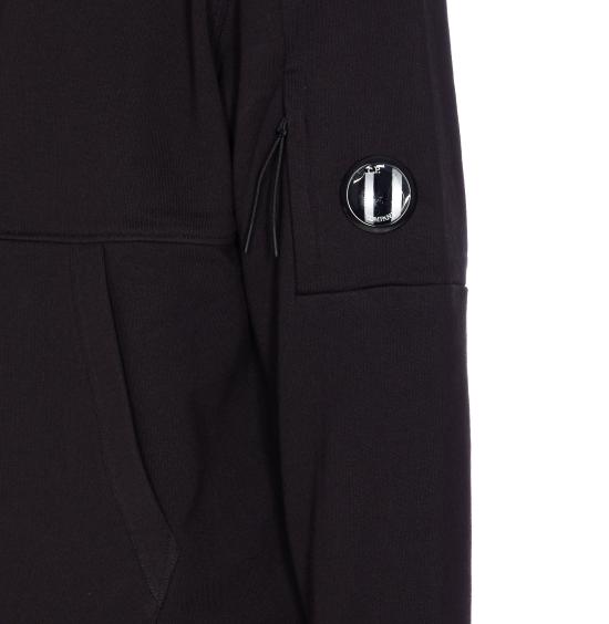 25FW 씨피 컴퍼니 다이애그널 레이즈드 플리스 렌즈 레귤러 핏 후드 티셔츠 RCCMSS714A 005086W999 Black - C.P. COMPANY