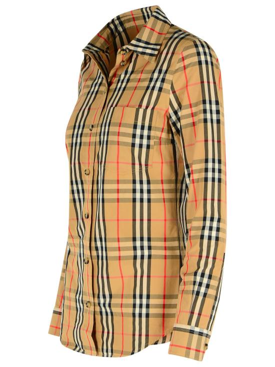 25FW 버버리 라프윙 체크 롱 슬리브 셔츠 8111847A7028 Beige - BURBERRY