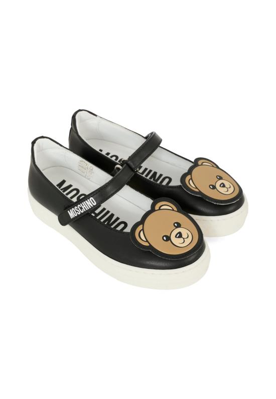 25FW [키즈] 모스키노 플랫 슈즈 81903 VAR2 BLACK - MOSCHINO