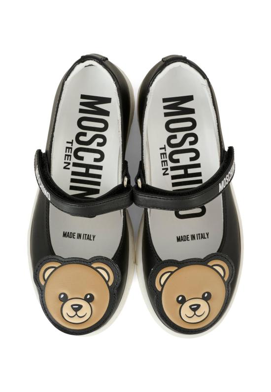 25FW [키즈] 모스키노 플랫 슈즈 81903 VAR2 BLACK - MOSCHINO