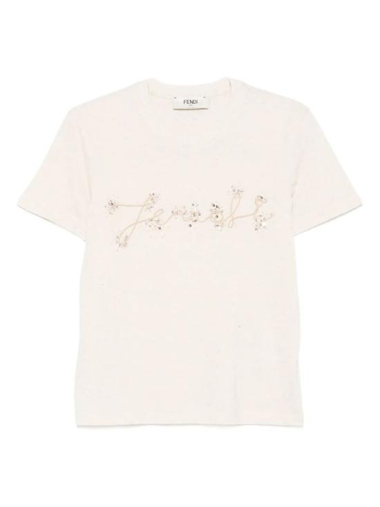 25FW 펜디 반팔 티셔츠 FS7254 ASMH F1SAZ RAFFIA