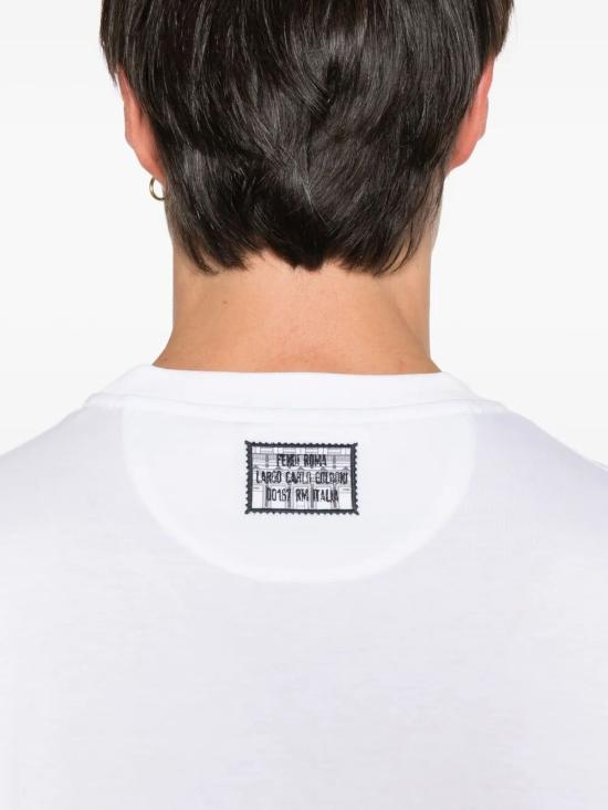 25FW 펜디 코튼 티셔츠 FY1319 AV0H F0QA0 BIANCO - FENDI