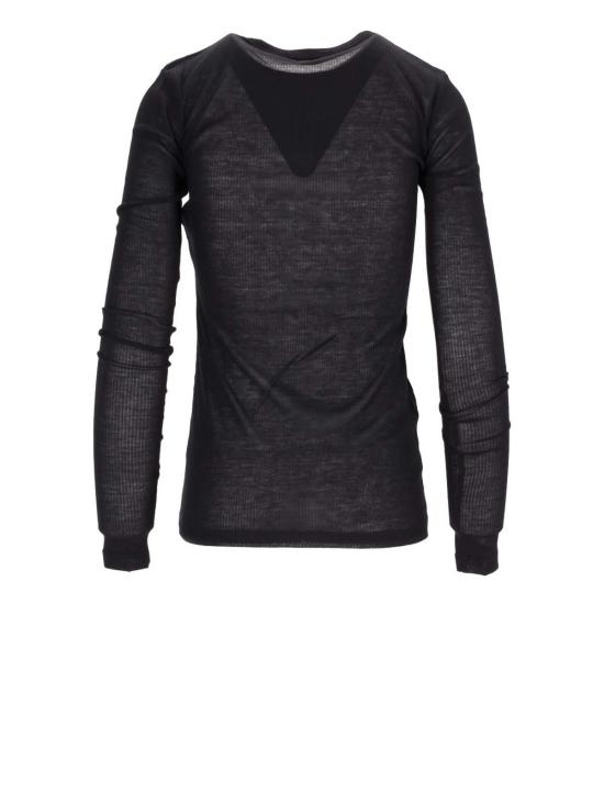 25SS 앤 드뮐미스터 긴팔 티셔츠 B0011488FA570099 Black - ANN DEMEULEMEESTER