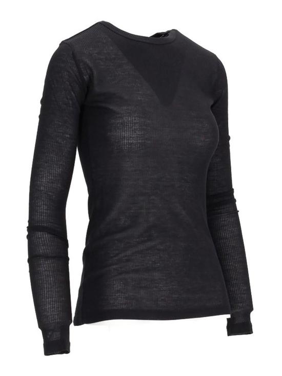 25SS 앤 드뮐미스터 긴팔 티셔츠 B0011488FA570099 Black - ANN DEMEULEMEESTER