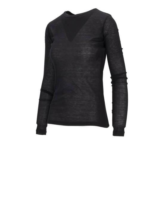 25SS 앤 드뮐미스터 긴팔 티셔츠 B0011488FA570099 Black - ANN DEMEULEMEESTER