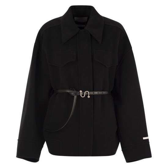 25FW 스포트막스 CANTORE 칸토레 벨티드 울 자켓 2522086031600 BLACK