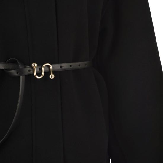 25FW 스포트막스 CANTORE 칸토레 벨티드 울 자켓 2522086031600 BLACK - SPORTMAX