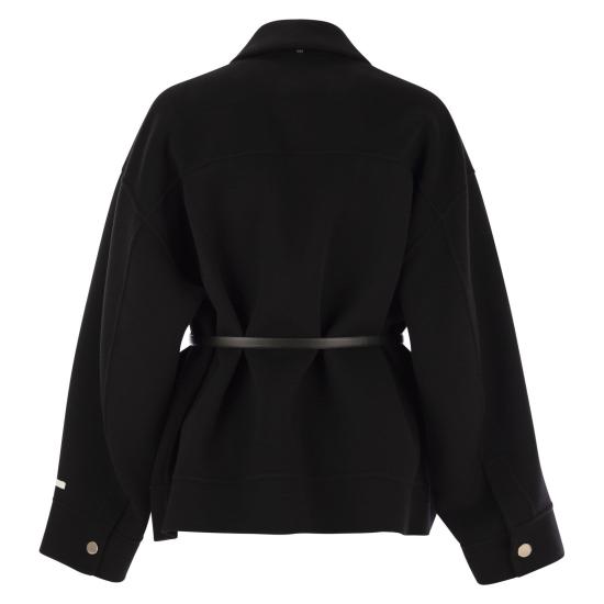 25FW 스포트막스 CANTORE 칸토레 벨티드 울 자켓 2522086031600 BLACK - SPORTMAX