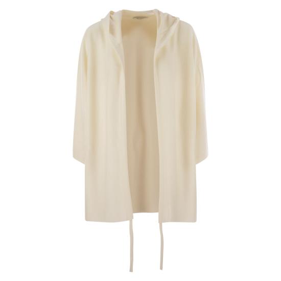 25FW 막스마라 브라운 후드 오픈 프론트 가디건  2521346041600 WHITE