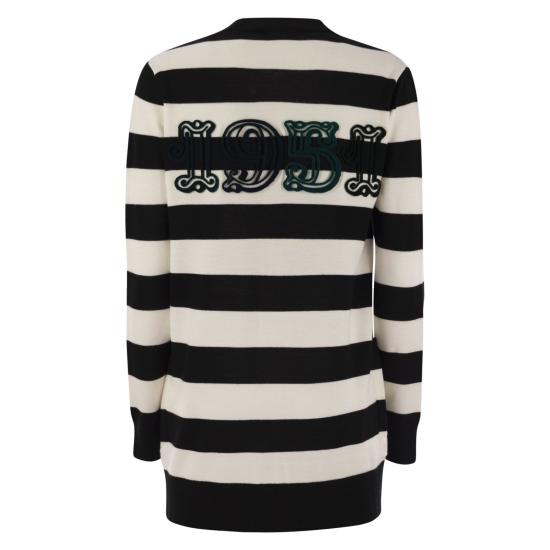 25FW 막스마라 가디건 2521346031600 WHITE BLACK - MAX MARA