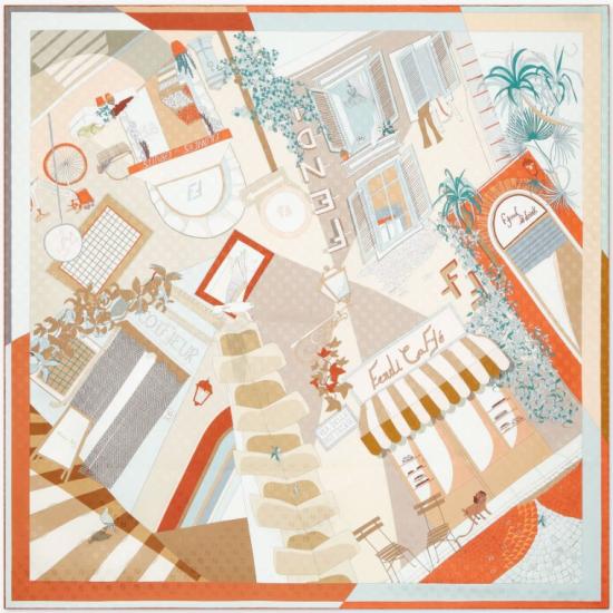 25SS 펜디 머플러/스카프 FXT091AUMA F1FU2 ARANCIONE MULTICOLOR