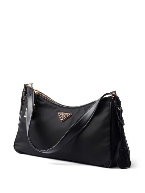25FW 프라다 AIMEE 에메 리나일론 앤 레더 숄더백 1BC2322C8Q V ODOF0002 Black - PRADA
