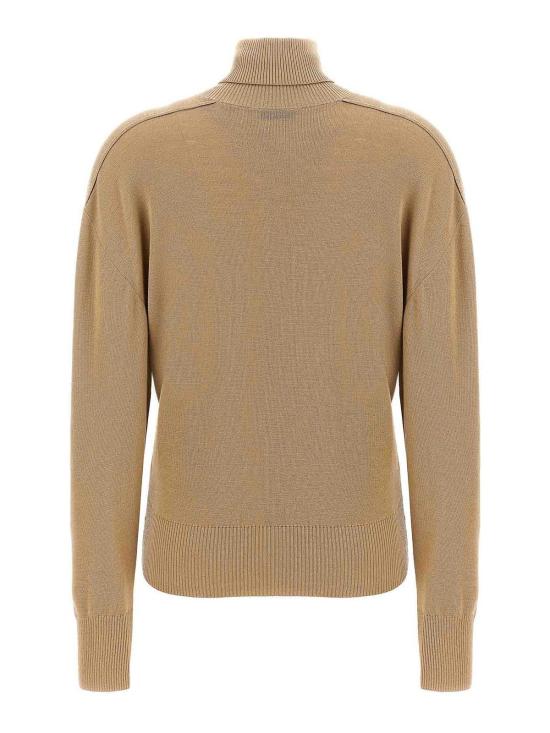  버버리 스플릿 터틀넥 라인 울 스웨터 8095115 Beige - BURBERRY