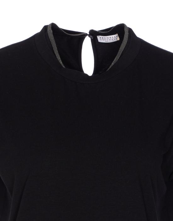 25FW 브루넬로 쿠치넬리 반팔 티셔츠 M0T18BD200 C101 Black - BRUNELLO CUCINELLI