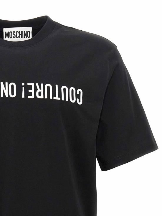 25FW 모스키노 반팔 티셔츠 070370411555 Black - MOSCHINO