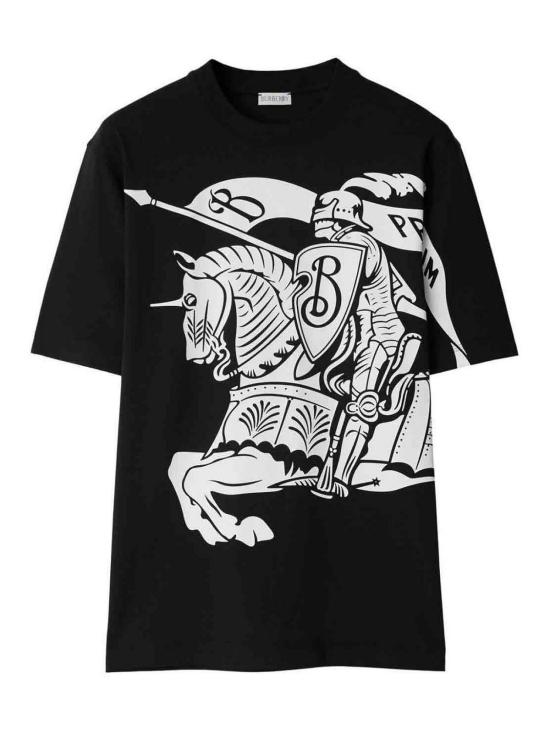 25FW 버버리 EKD 로고 프린트 코튼 숏슬리브 티셔츠 8095058 Black