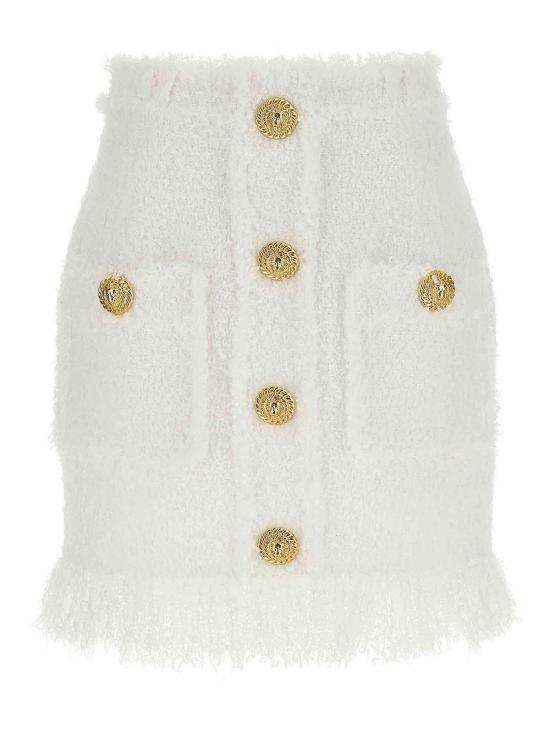 25FW 발망 미디 스커트 DF1LBA20XC670FA White