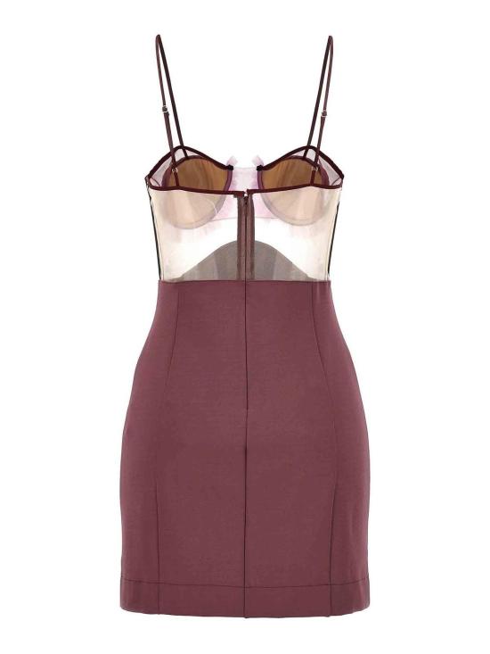  넨시 도자카 미디 원피스 NDAW23DR152CRBRY Purple - NENSI DOJAKA