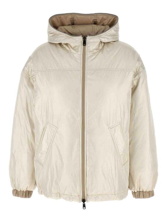 25FW 브루넬로 쿠치넬리 라미네이티드 리버서블 다운 자켓  ML1597861PC130 Beige