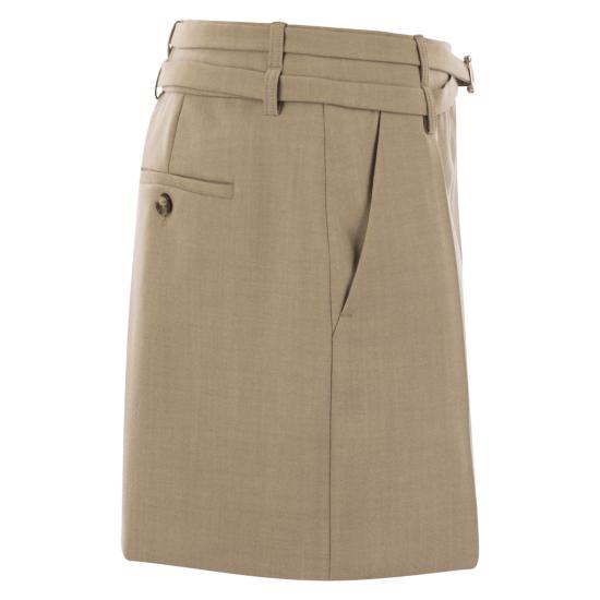 25FW 스포트막스 숏 스커트 2522106071600 BEIGE - SPORTMAX