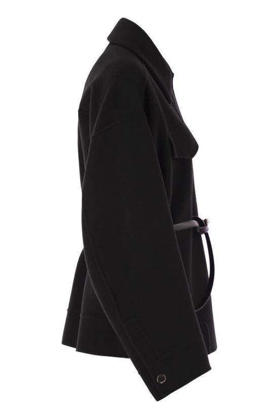 25FW 스포트막스 CANTORE 칸토레 벨티드 울 자켓  2522086031600 013 Black - SPORTMAX