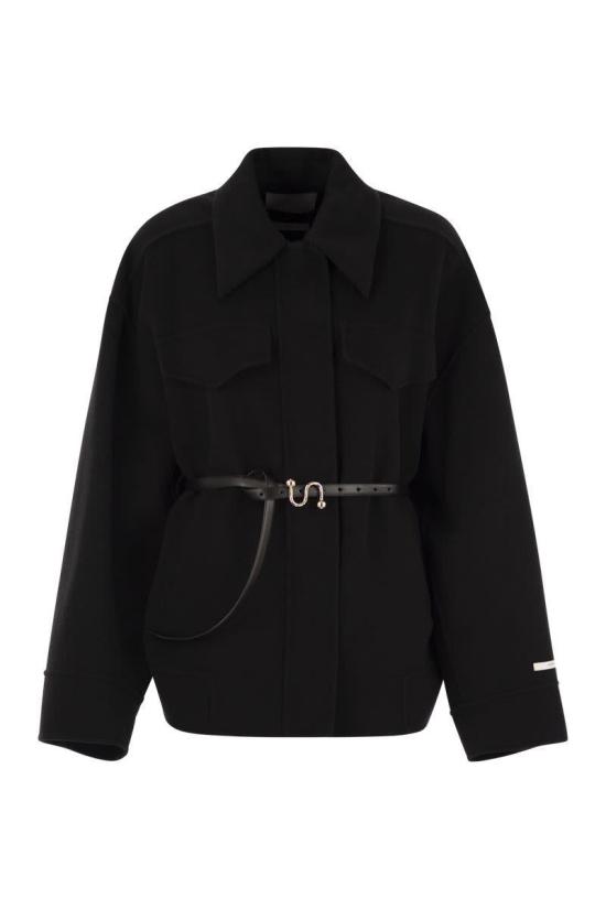 25FW 스포트막스 CANTORE 칸토레 벨티드 울 자켓  2522086031600 013 Black