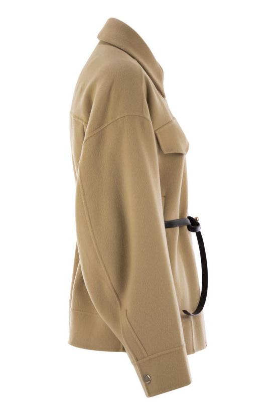 25FW 스포트막스 CANTORE 칸토레 벨티드 울 자켓  2522086031600 001 Brown - SPORTMAX