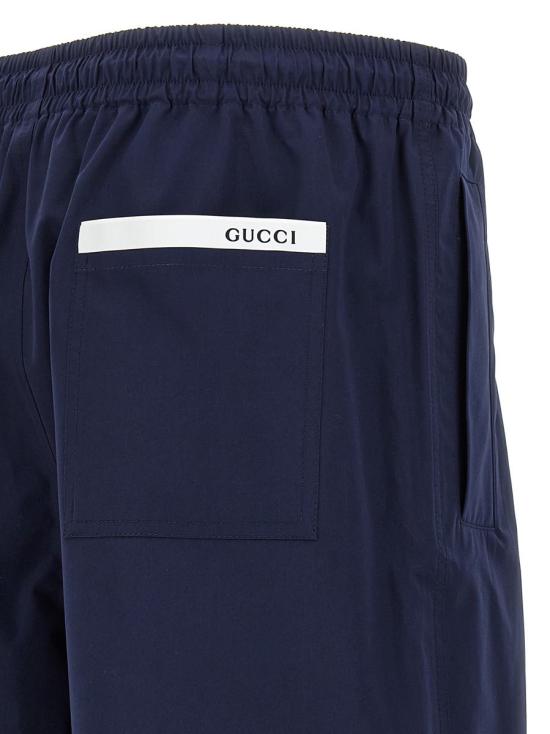  구찌 웹 버뮤다 쇼츠 814619ZAJP14294 BLUE - GUCCI