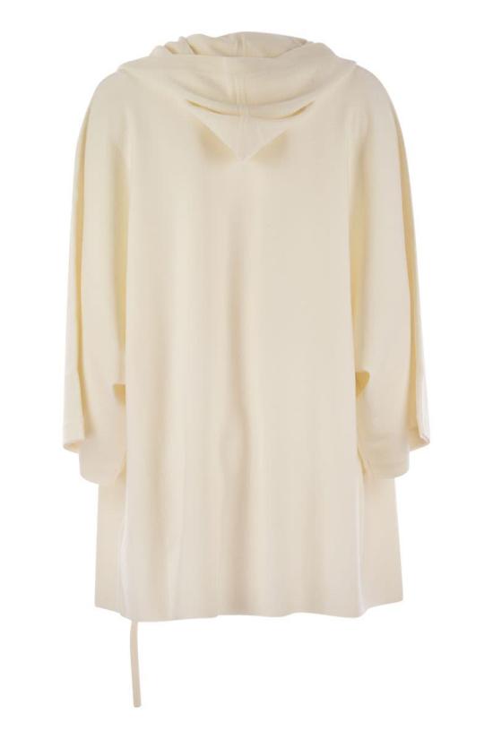 25FW 막스마라 브라운 후드 오픈 프론트 가디건  2521346041600 001 WHITE - MAX MARA