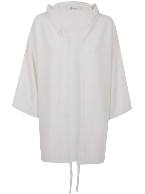 25FW 막스마라 브라운 후드 오픈 프론트 가디건 2521346041600 001 WHITE