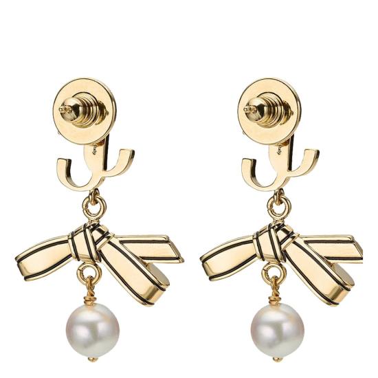 26SS 지미추 이어링 RBN PEARL EARRINGJKIGOLD BLACK WHITE Gold - JIMMY CHOO
