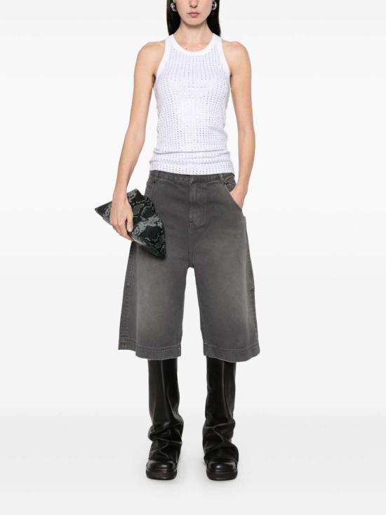  디 아티코 민소매 티셔츠 250WCN00004JJJ051TR001 White - THE ATTICO