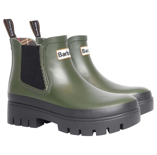  바버 할톤 앵클 웰링턴 부츠 LRF0100 OL12 OLIVE BLACK DOM