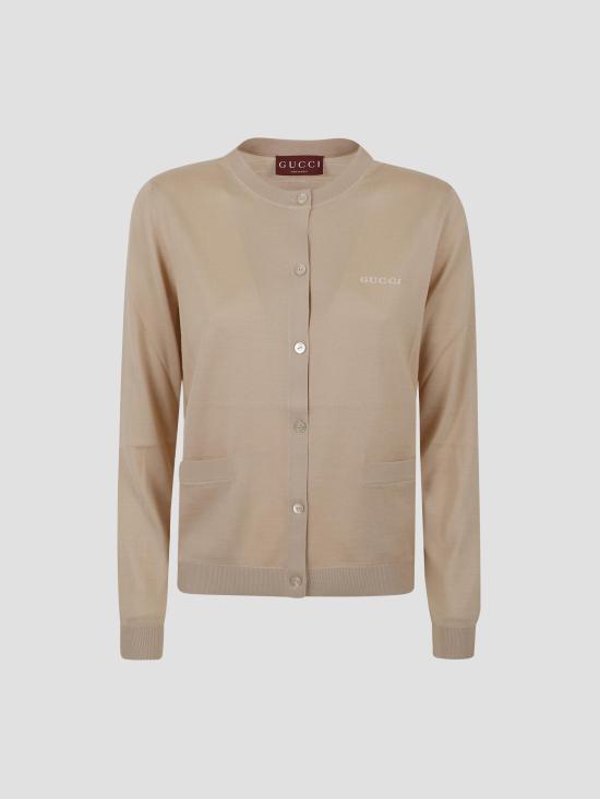 25FW 구찌 캐시미어 블렌드 가디건   830825XKEWD 2064 LGHT CAMEL WHITE