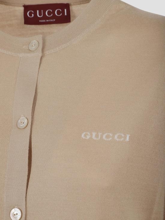 25FW 구찌 캐시미어 블렌드 가디건   830825XKEWD 2064 LGHT CAMEL WHITE - GUCCI