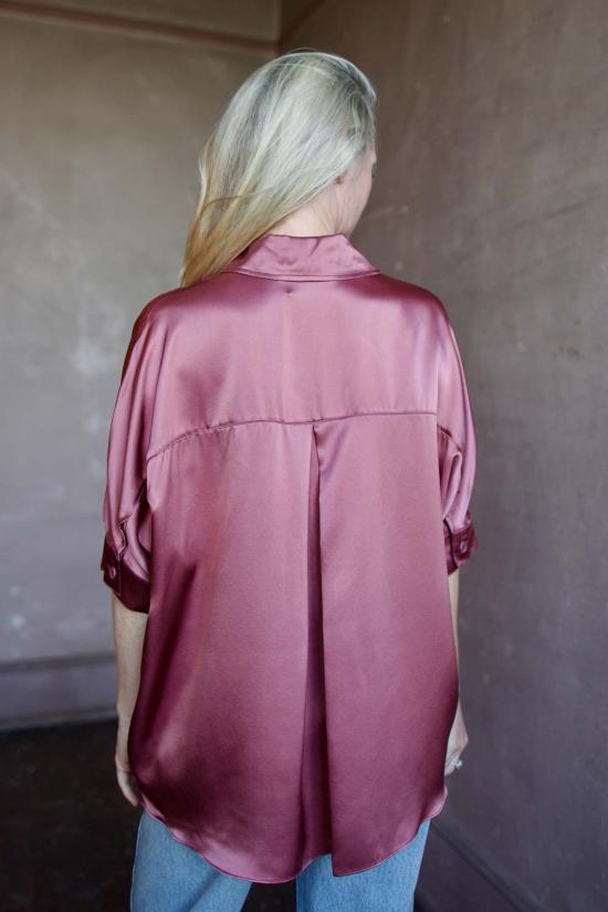  사블린 블라우스 지젤 B 릴렉스드 반팔 버튼 다운 - SABLYN