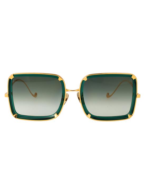 26SS 안나 카린 클라슨 선글라스 WHITE MOON Emerald green