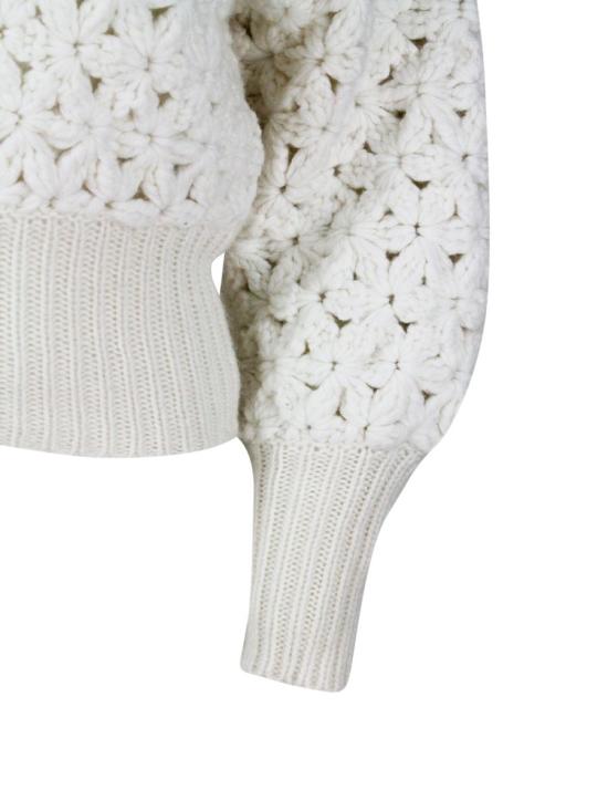 25FW 파비아나 필리피 울 블렌드 크루넥  MAD223F44425 WHITE - FABIANA FILIPPI