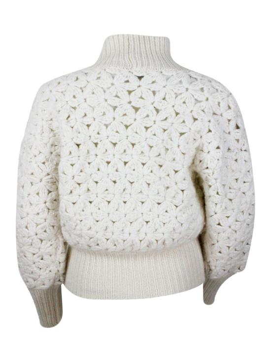 25FW 파비아나 필리피 울 블렌드 크루넥  MAD223F44425 WHITE - FABIANA FILIPPI