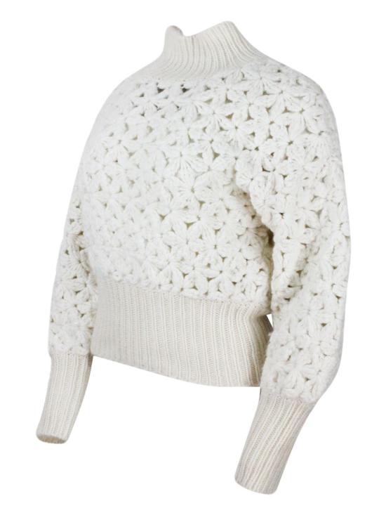 25FW 파비아나 필리피 울 블렌드 크루넥  MAD223F44425 WHITE - FABIANA FILIPPI